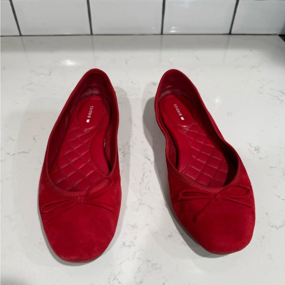 Birdies The Hummingbird Red Ballet Flats - Picture 2 of 7